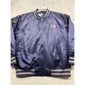 Rivalry Threads Fresno State Bulldogs Navy Blue Bomber Jacket Mens Medium NEW